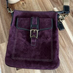 Coach Plum Suede Crossbody Bag